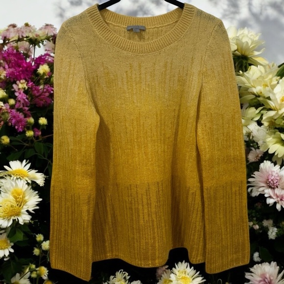 COS Yellow Balayage Long Sleeve Crewneck Mohair Wool Blend Women’s Size XS - Picture 1 of 11